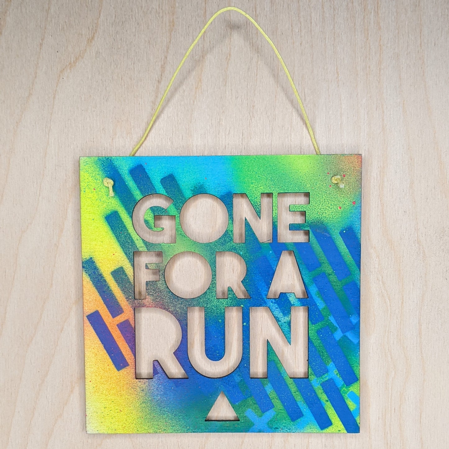 Gone for a Run sign