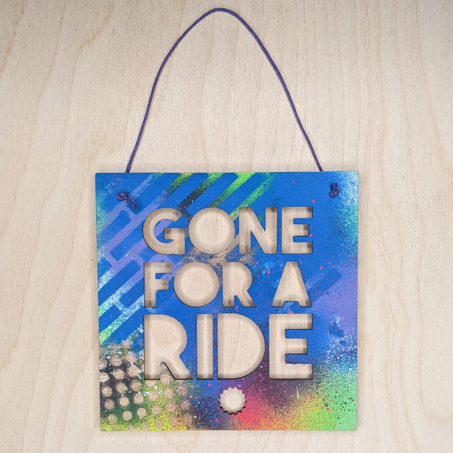 Gone for a Ride sign